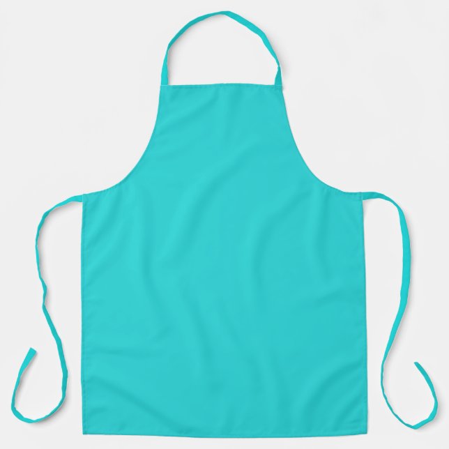 Tablier Turquoise moyen couleur unie (Recto)
