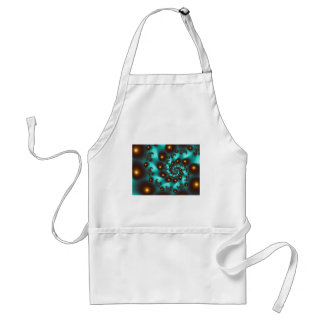 Tablier Turquoise Trippy Art Abstrait Fractal