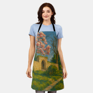 Tablier Twin Blossoms - Peinture sur le chemin de jardin p