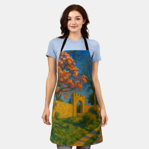 Tablier Twin Blossoms - Peinture sur le chemin de jardin p
