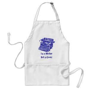 Tablier Typographie bleue Vintage
