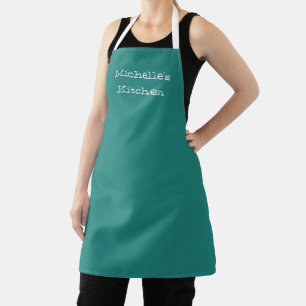 Tablier Typographie Turquoise verte tendance