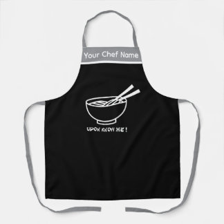 Tablier Udon Know Me Funny Noodle Graphic Apron