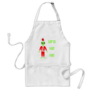 Tablier UFO Ho Ho Père alien de Noël