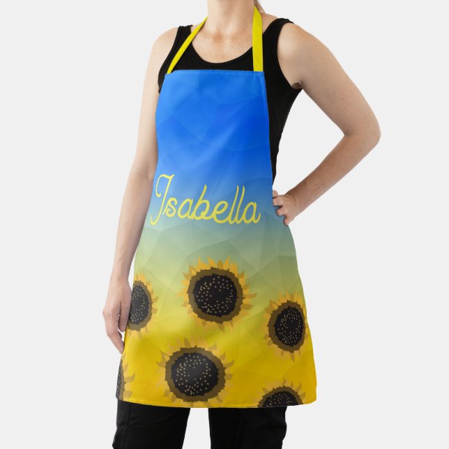 Tablier Ukraine géométrie maillage Tournesols Nom personna (Insitu)