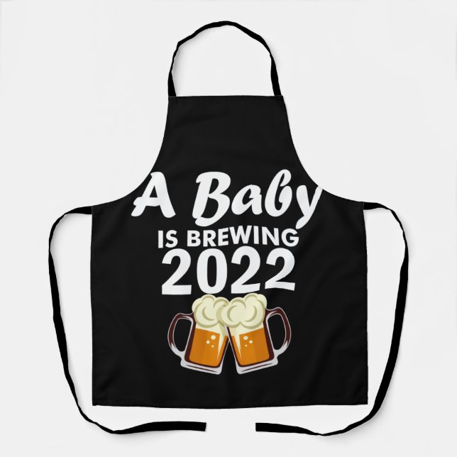 Tablier Un Bébé Brûle 2022 Pour Nouveau Papa (Recto)