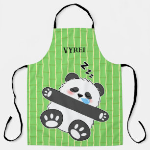 Tablier Un bébé panda mignon dormant paisiblement