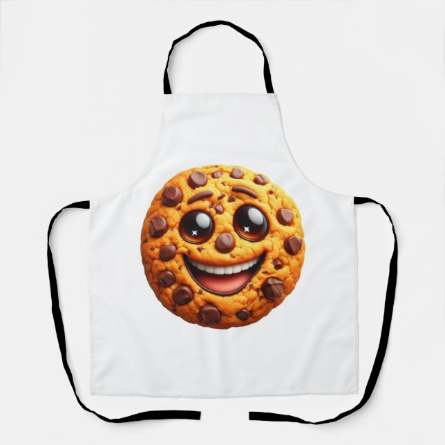 Tablier Un biscuit souriant. (Recto)