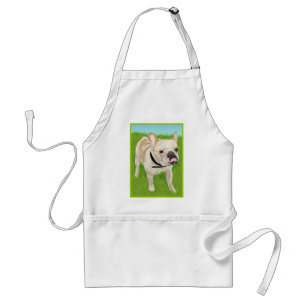 Tablier Un bouledogue français artistique et lunatique