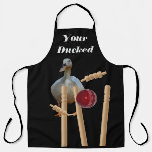Tablier Un Canard Au Cricket, Imprimé Plein