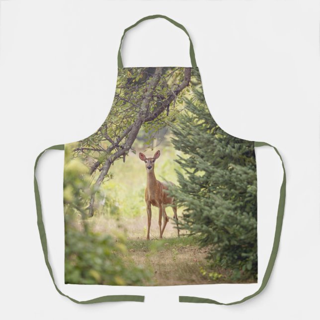Tablier Un cerf solitaire  (Recto)