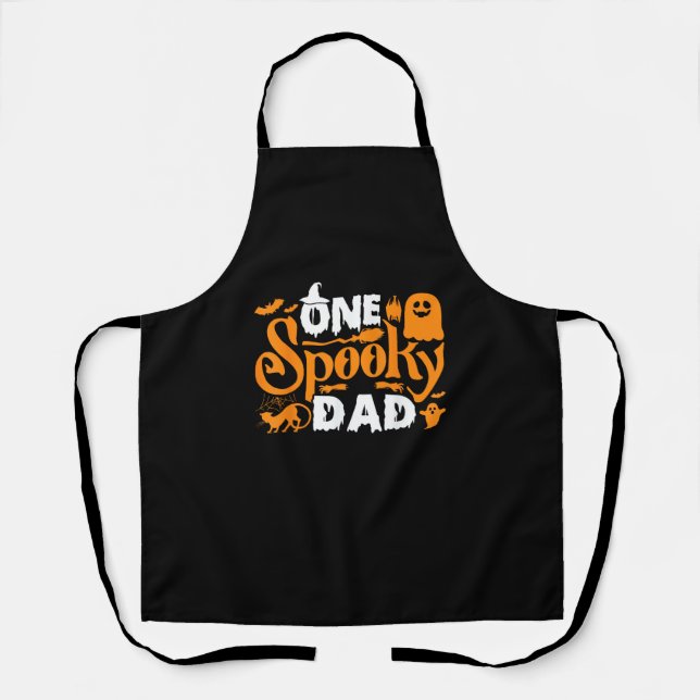 Tablier Un Éffrayant Papa Drôle Chat Boo Papa Costume Hall (Recto)