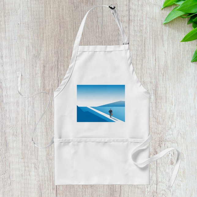 Tablier Un Homme D'Affaires À La Recherche D'Un Chemin D'A (Créateur téléchargé)