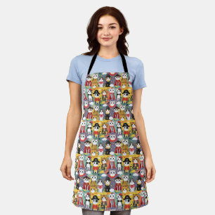 Tablier Un mignon chat sans couture motif