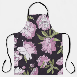 Tablier Un motif floral incomparable - un bouquet de pivoi
