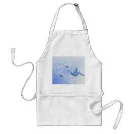 Tablier Un papillon et des coeurs