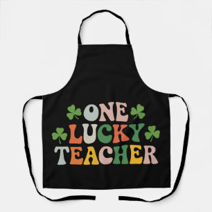Tablier Un professeur chanceux enseignant la Saint-Patrick