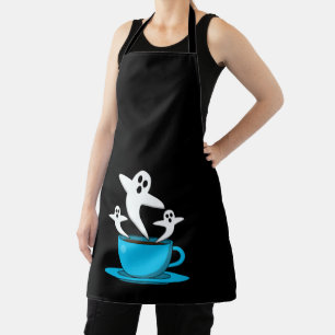 Tablier Une coupe de café fumeur fantôme