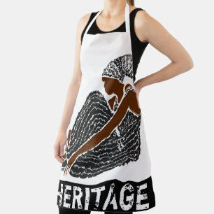 Tablier Une femme noire enveloppée de tête Patrimoine AFRI