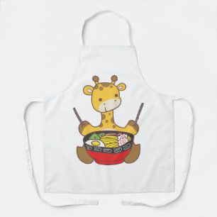Tablier Une girafe veut manger du ramen.