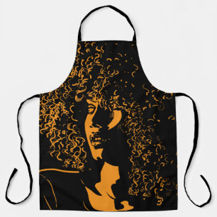 Tablier Une jolie femme africaine avec portrait afro