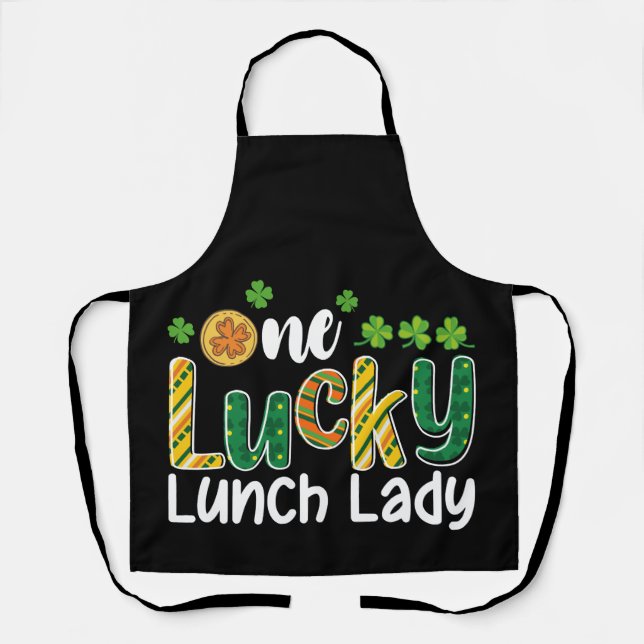 Tablier Une Lucky Lunch Lady School St Patrick's Day (Recto)