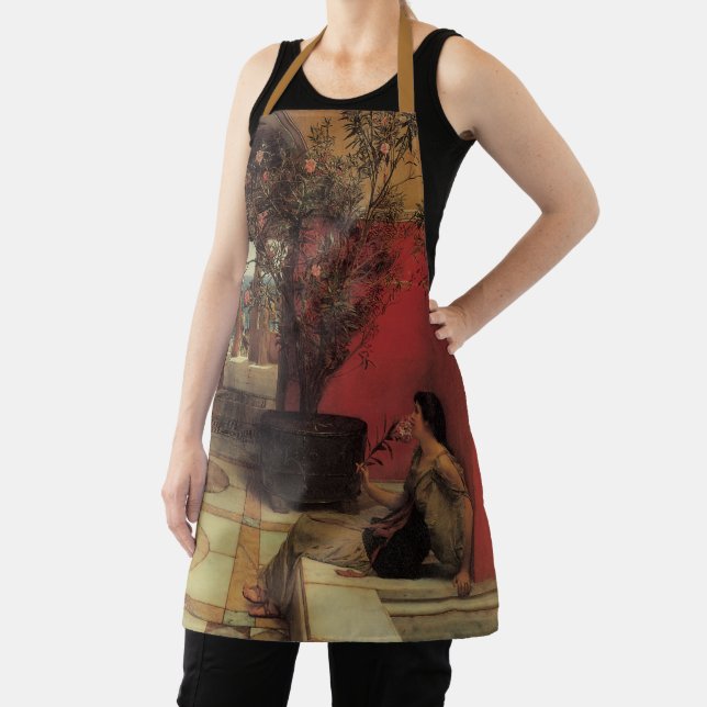 Tablier Une Oleander par Alma Tadema, Fleurs Vintages (Insitu)