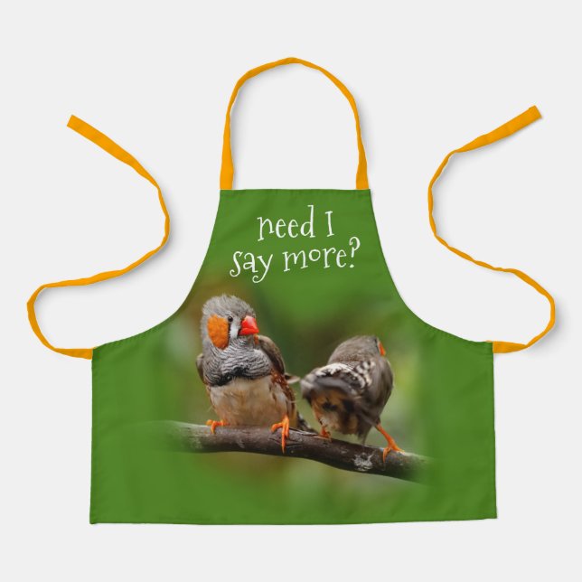 Tablier Une paire de poches de Zebra Finches (Recto)
