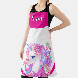 Tablier unicorn & personalize your name Crew 