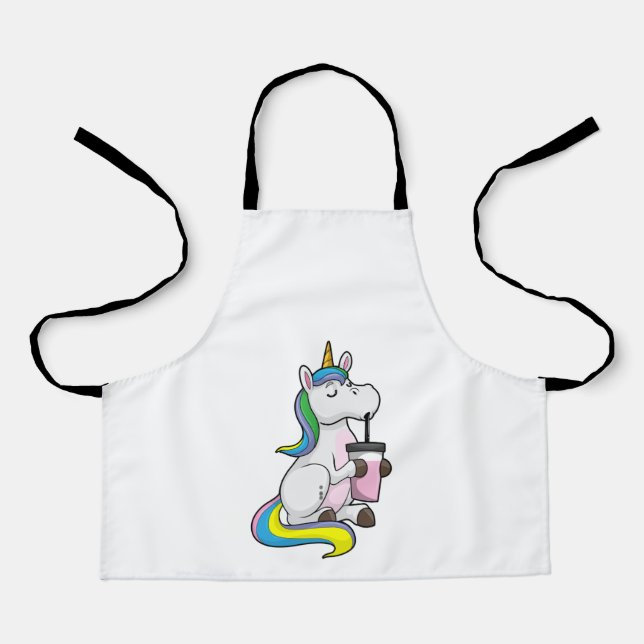 Tablier Unicorne avec thé bulle (Recto)