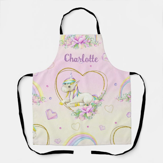 Tablier Unicorne personnalisée (Recto)
