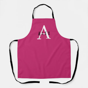 Tablier Uniforme rose Monogramme