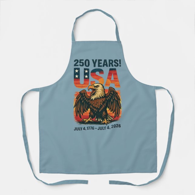 Tablier USA 250 Years - Patriotic Bald Eagle 4 juillet 202 (Recto)
