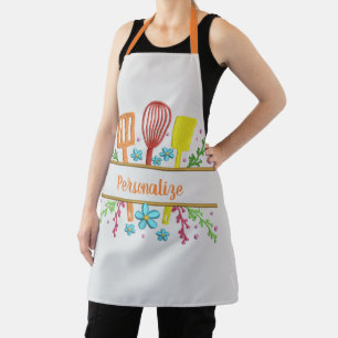 Tablier Ustensiles Cuisine Cute Personnalisés