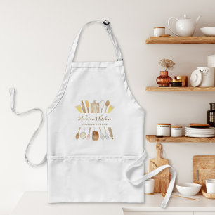 Tablier Ustensiles de Cuisine de cuisine aquarelle personn