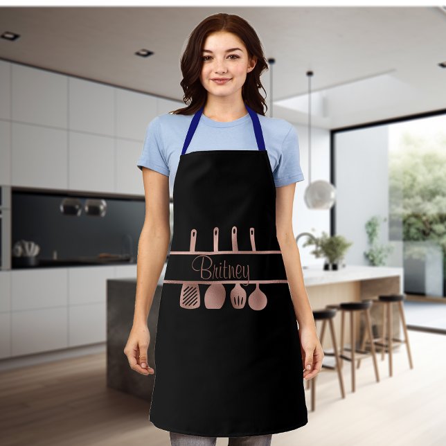 Tablier Ustensiles de Cuisine en or rose Cuisine personnal (Créateur téléchargé)