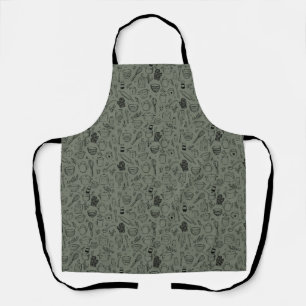 Tablier Ustensiles de cuisine (sage)