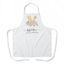 Ustensiles Floral Blush Aquarelle Script cuisine