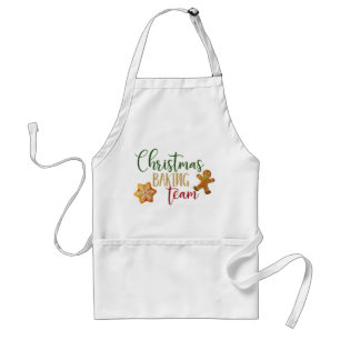 Tablier Vacances de Noël - "équipe de cuisson de Noël "