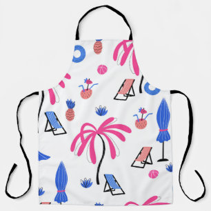 Tablier Vacances d'été : Palm Trees Ananas Motif