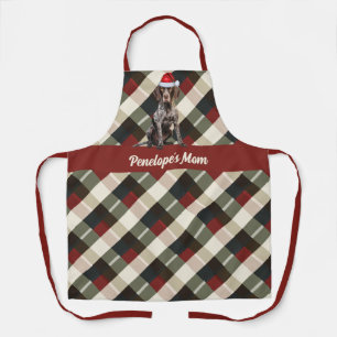 Tablier Vacances Plaid mignon Pointeur GSP Père Noël Chien
