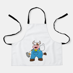 Tablier Vache comme artisan avec marteau