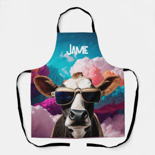 Tablier Vache funky dans les lunettes de soleil