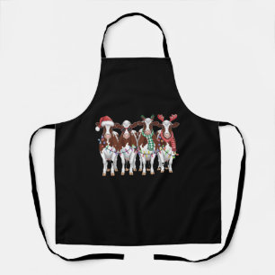 Tablier Vache Noël Vache Louvain Cadeau Vacances ferme