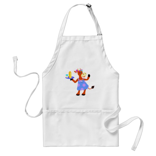 Tablier Vache Serveuse Mignonne (Devant)