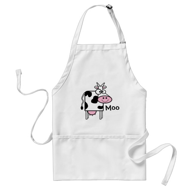 Tablier Vache souriante mignonne animal imprimer (Devant)