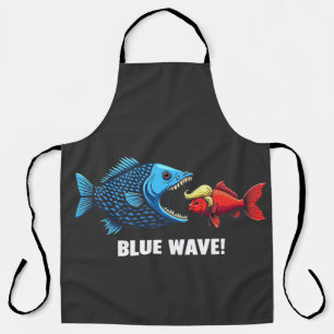 Tablier Vague bleue Kamala Harris Walz Élection de poisson