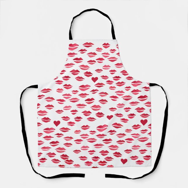 Tablier Valentine Baisers Motif Tout-En-Plan Imprimer Tabl (Recto)