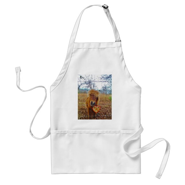 Tablier Valentine Heart Miniature Brown Horse (Devant)
