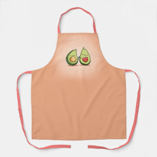 Tablier Valentines Day Avocado Halves Love Motif